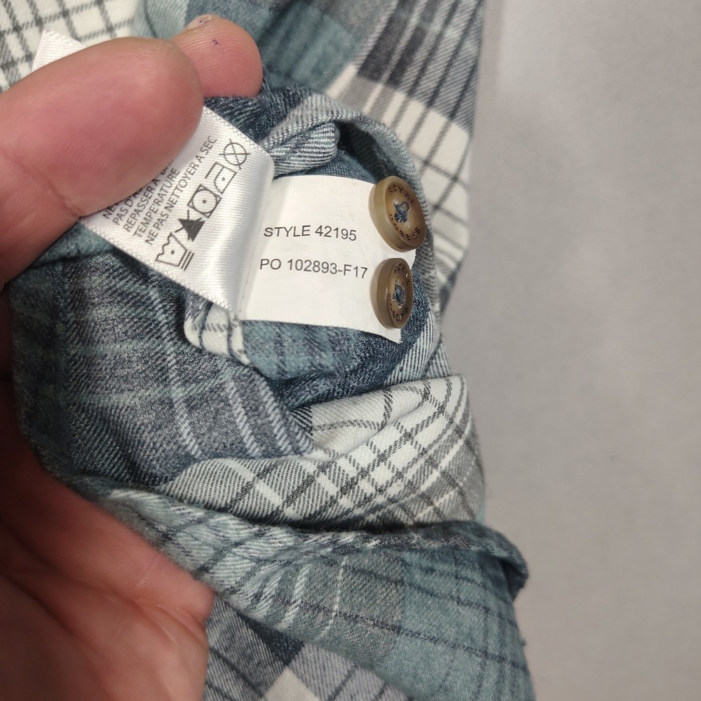 Royal Robbins Flannel Shirt Mens L Blue Plaid Button Down Synthetic Blend 42195 - Picture 5 of 10